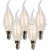 LUEDD Preisvorteil Auf Leuchtmittel|Led Lampen*Set mit 5 dimmbaren E14-LED-Kerzenlampen mit Filamentspitze, 250 lm, 2700 K