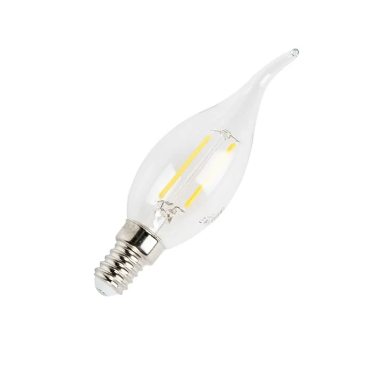 LUEDD Preisvorteil Auf Leuchtmittel|Led Lampen*Set mit 5 dimmbaren E14-LED-Kerzenlampen mit Filamentspitze, 250 lm, 2700 K