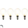 LUEDD Preisvorteil Auf Leuchtmittel|Filament Lampen*Set mit 4 dimmbaren E14-LED-Lampen P45 klar 3W 250 lm 2700K