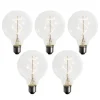LUEDD Preisvorteil Auf Leuchtmittel|Filament Lampen*Set mit 5 E27 dimmbare LED Spiral Filament G95 4W 270lm 2200K