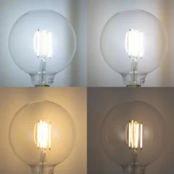 LUUMR Preisvorteil Auf Leuchtmittel|Led Lampen*Set mit 5 E27 Dimmbare LED-Glühbirnen G125 Klar 7W 806lm 2700-6500K