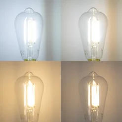 LUUMR Preisvorteil Auf Leuchtmittel|Smarte Glühbirnen*Set mit 5 E27 Dimmbare LED-Glühbirnen ST64 Klar 7W 806lm 2700-6500K