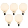 LUEDD Preisvorteil Auf Leuchtmittel|Led Lampen*Set mit 5 E27 Dimmbare LED-Glühbirne Opal G95 5W 450lm 2200K