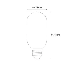 LUEDD Preisvorteil Auf Leuchtmittel|Filament Lampen*Set mit 5 E27 dimmbare LED-Lampe Gold T45 4W 300 lm 2200K