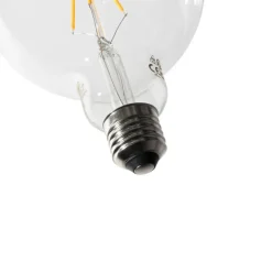 LUEDD Preisvorteil Auf Leuchtmittel|Filament Lampen*Set mit 5 E27 dimmbare LED-Spiral-Glühfadenlampe G125 5W 450lm 2200K