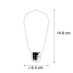 LUEDD Preisvorteil Auf Leuchtmittel|Filament Lampen*Set mit 3 E27 dimmbaren LED-Lampen ST64 Goldline 5W 380 lm 2200K