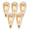 LUEDD Preisvorteil Auf Leuchtmittel|Filament Lampen*Set mit 5 E27 dimmbaren LED-Lampen ST64 Goldline 5W 380 lm 2200K