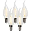 LUEDD Preisvorteil Auf Leuchtmittel|Filament Lampen*Set mit 5 E14 LED-Filament-Kerzenlampen BXS35 1W 100LM 2200K
