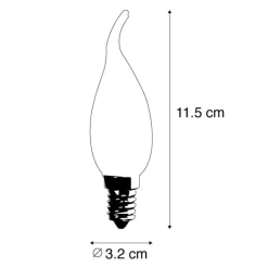 LUEDD Preisvorteil Auf Leuchtmittel|Filament Lampen*Set mit 5 E14 LED-Filament-Kerzenlampen BXS35 1W 100LM 2200K