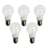 LUEDD Filament Lampen|Led Lampen*Set mit 5 E27 LED-Glühbirne A60 Lux-Sensor 2,5W 250lm 2200K