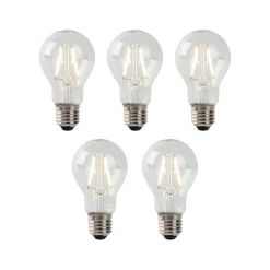 LUEDD Preisvorteil Auf Leuchtmittel|Filament Lampen*Set mit 5 E27 LED-Glühlampen A60 2W 180 lm 2700K