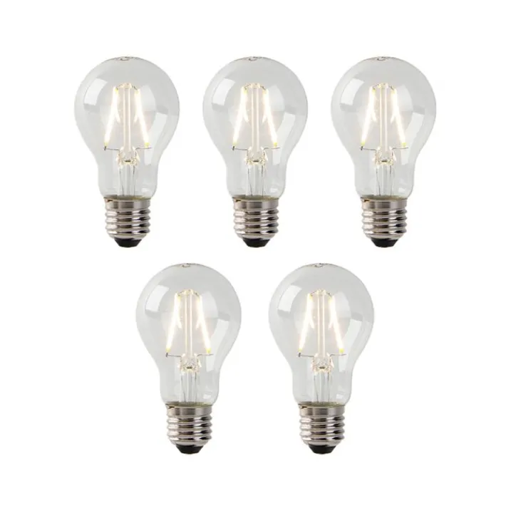LUEDD Preisvorteil Auf Leuchtmittel|Filament Lampen*Set mit 5 E27 LED-Glühlampen A60 2W 180 lm 2700K