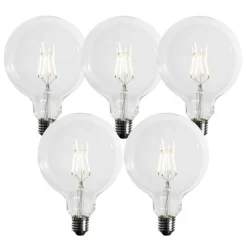 LUEDD Preisvorteil Auf Leuchtmittel|Filament Lampen*Set mit 5 E27 3-Stufen dimmbare LED Spiral Filament G125 4W 450lm 3000K