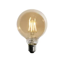 LUEDD Preisvorteil Auf Leuchtmittel|Filament Lampen*Set mit 5 E27 3-Stufen dimmbare LED-Glühbirne Gold G95 4W 450lm 2700K
