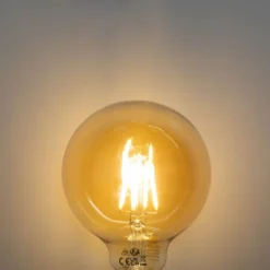 LUEDD Preisvorteil Auf Leuchtmittel|Filament Lampen*Set mit 5 E27 3-Stufen dimmbare LED-Glühbirne Gold G95 4W 450lm 2700K