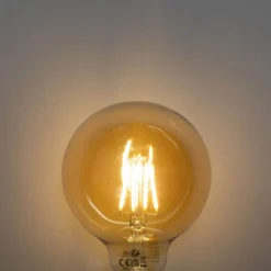 LUEDD Preisvorteil Auf Leuchtmittel|Filament Lampen*Set mit 5 E27 3-Stufen dimmbare LED-Glühbirne Gold G95 4W 450lm 2700K