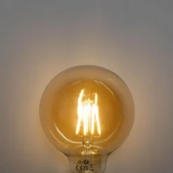 LUEDD Preisvorteil Auf Leuchtmittel|Filament Lampen*Set mit 5 E27 3-Stufen dimmbare LED-Glühbirne Gold G95 4W 450lm 2700K