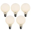 LUEDD Preisvorteil Auf Leuchtmittel|Led Lampen*Set mit 5 E27 3-Stufen dimmbare LED-Glühbirne Opal G95 4W 450lm 2700K