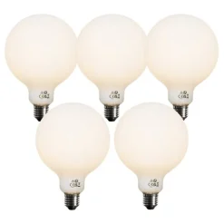 LUEDD Preisvorteil Auf Leuchtmittel|Led Lampen*Set mit 5 E27 3-Stufen-dimmbare LED-Glühbirne Opal G125 4W 450lm 3000K