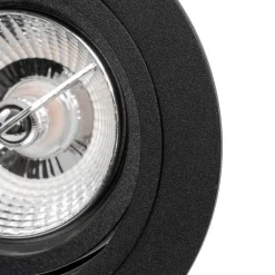 QAZQA Einbaustrahler|Wohnzimmerlampen*Set mit 6 Einbaupunkt schwarz verstellbar rund - Spannfutter 70