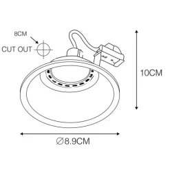 QAZQA Küchenlampen|Einbaustrahler*Set mit 12 Einbauspots schwarz rund - Dept