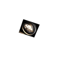 QAZQA Einbaustrahler|Wohnzimmerlampen*Set mit 6 Einbauspots schwarz GU10 AR70 randlos - Oneon