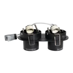 QAZQA Einbaustrahler|Wohnzimmerlampen*Set mit 6 Einbauspots schwarz GU10 50mm 2-flammig - Installa