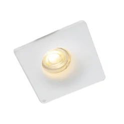 QAZQA Einbaustrahler|Wohnzimmerlampen*Set mit 6 Einbauspots weiß 12 cm rund - Gypsy Stucco