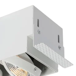 QAZQA Einbaustrahler|Wohnzimmerlampen*Set mit 6 Einbauspots weiß GU10 AR70 Trimless 3-Licht - Oneon