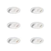 QAZQA Professional Küchenlampen|Led-Strahler*Set mit 6 Einbauspots weiß 9,5 cm inkl. LED 1300 lm dimmbar IP23 - Gaius
