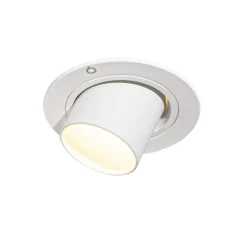 QAZQA Einbaustrahler|Wohnzimmerlampen*Set mit 6 Einbauspots weiß GU10 35mm Rund Kippbar - Installa