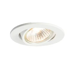 QAZQA Schlafzimmerlampen|Küchenlampen*Set mit 12 Einbauspots weiß neigbar - Cisco