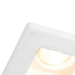 QAZQA Einbaustrahler|Wohnzimmerlampen*Set mit 6 Einbauspots weiß 12cm Quadratisch - Gypsy Stucco