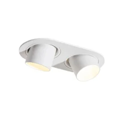 QAZQA Einbaustrahler|Wohnzimmerlampen*Set mit 6 Einbauspots weiß GU10 35mm neigbar 2-Licht - Installa