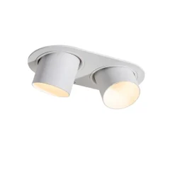 QAZQA Küchenlampen|Einbaustrahler*Set mit 6 Einbauspots weiß GU10 50mm 2-flammig - Installa