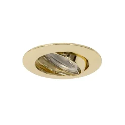 QAZQA Einbaustrahler|Wohnzimmerlampen*Set mit 12 Einbaustrahlern Messing GU10 35mm - Edu