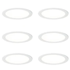 QAZQA Led-Strahler|Einbaustrahler*Set mit 6 Einbaustrahlern weiß 14,5 cm inkl. LED Kelvinverstellbar mit Dip-Schalter - Stephanie