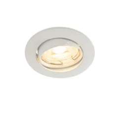 QAZQA Einbaustrahler|Wohnzimmerlampen*Set mit 6 Einbaustrahlern weiß GU10 35mm - Edu