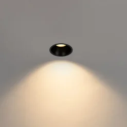 QAZQA Einbaustrahler|Wohnzimmerlampen*Set mit 6 Einbaustrahlern schwarz GU10 50mm IP44 - Dept