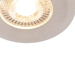 QAZQA Led-Außenleuchten|Led-Strahler*Set mit 5 Einbaustrahlern Silber 3-Stufen-Dimmbar IP44 - Ulo