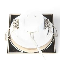 QAZQA Gartenbeleuchtung|Badezimmerlampen*Set mit 3 Einbaustrahlern aus quadratischem Stahl inkl. LED IP65 - Einfach