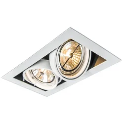 QAZQA Einbaustrahler|Wohnzimmerlampen*Set mit 6 Einbaustrahlern Weiß AR111 Verstellbar 2-Lichter - Oneon