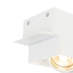 QAZQA Einbaustrahler|Wohnzimmerlampen*Set mit 6 Einbaustrahlern Weiß Verstellbar Rahmenlos 3-Lichter - Oneon