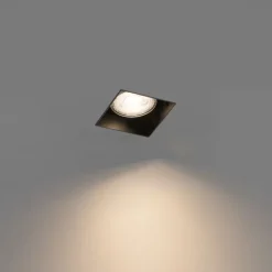 QAZQA Einbaustrahler*Set mit 6 Einbaustrahlern schwarz GU10 50mm randlos - Oneon