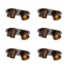 QAZQA Einbaustrahler|Wohnzimmerlampen*Set mit 6 Einbaustrahlern Dunkelbronze GU10 70mm Schwenkbar 2-Licht - Installa