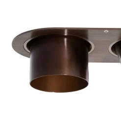 QAZQA Einbaustrahler|Wohnzimmerlampen*Set mit 6 Einbaustrahlern Dunkelbronze GU10 70mm Schwenkbar 2-Licht - Installa