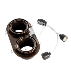 QAZQA Einbaustrahler|Wohnzimmerlampen*Set mit 6 Einbaustrahlern Dunkelbronze GU10 70mm Schwenkbar 2-Licht - Installa