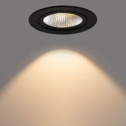 QAZQA Professional Led-Strahler|Einbaustrahler*Set mit 6 Einbaustrahlern Schwarz 9,5 cm inkl. LED 1300 lm Dimmbar IP23 - Gaius