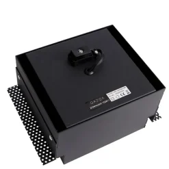 QAZQA Einbaustrahler|Wohnzimmerlampen*Set mit 6 Einbaustrahlern schwarz GU10 AR111 Trimless - Oneon