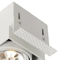 QAZQA Einbaustrahler|Wohnzimmerlampen*Set mit 6 Einbaustrahlern weiß GU10 AR70 Trimless - Oneon